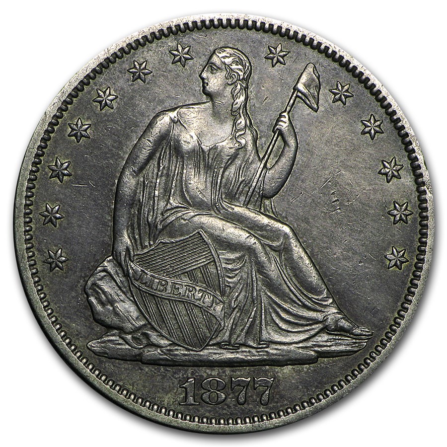1877-S Liberty Seated Half Dollar AU