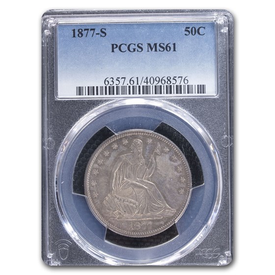 1877-S Liberty Seated Half Dollar MS-61 PCGS 1877-S Liberty Seated Half Dollar MS-61 PCGS