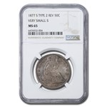 1877-S Liberty Seated Half Dollar Type-II MS-65 NGC (Small S)