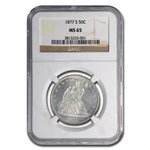 1877-S Liberty Seated Half Dollar Type-II MS-65 NGC