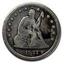 1877-S Liberty Seated Quarter Good