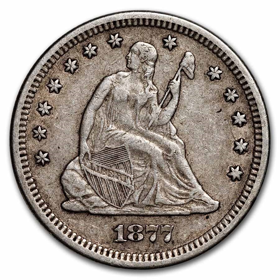 1877-S Liberty Seated Quarter XF