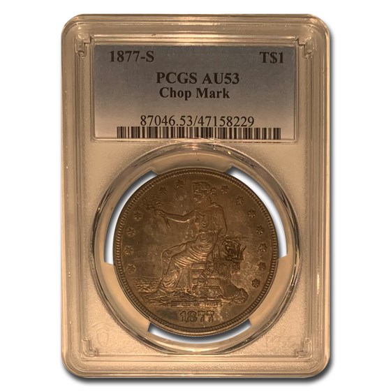 1877-S Trade Dollar AU-53 PCGS (Chopmark)