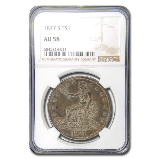 1877-S Trade Dollar AU-58 NGC