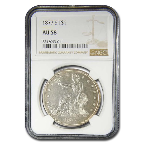 1877-S Trade Dollar AU-58 NGC 1877-S Trade Dollar AU-58 NGC