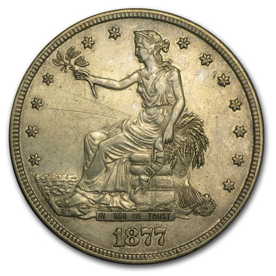 1877-S Trade Dollar AU Details (Cleaned)