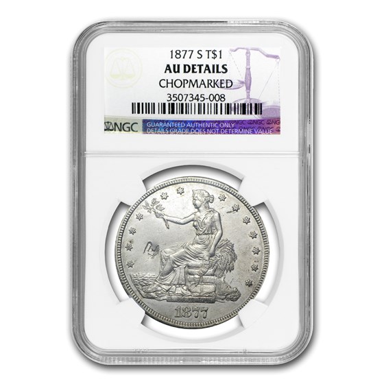 1877-S Trade Dollar AU Details NGC (Chopmark) 1877-S Trade Dollar AU Details NGC (Chopmark)