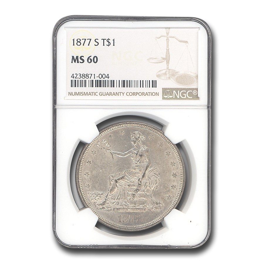 1877-S Trade Dollar MS-60 NGC