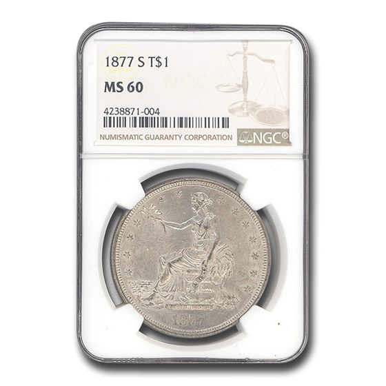 1877-S Trade Dollar MS-60 NGC 1877-S Trade Dollar MS-60 NGC