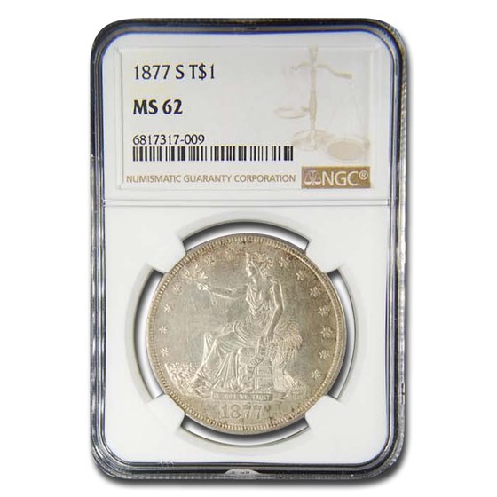 1877-S Trade Dollar MS-62 NGC 1877-S Trade Dollar MS-62 NGC