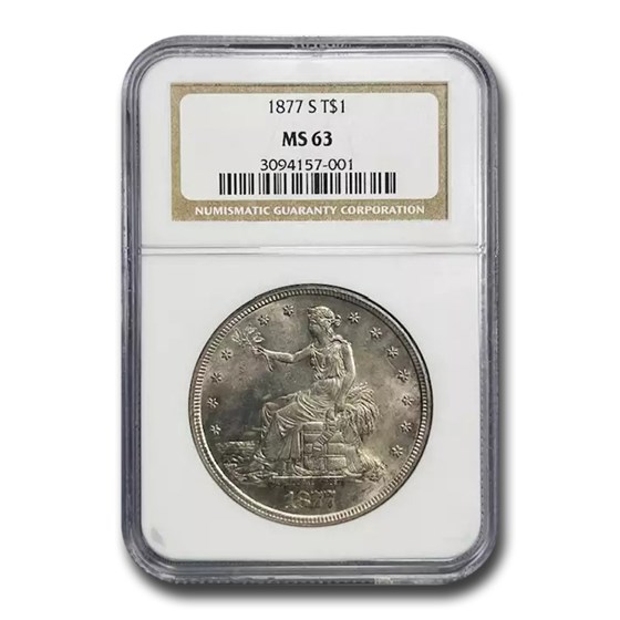 1877-S Trade Dollar MS-63 NGC 1877-S Trade Dollar MS-63 NGC