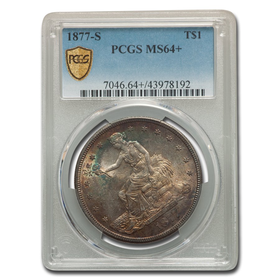 1877-S Trade Dollar MS-64+ PCGS