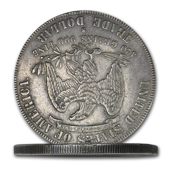 1877-S Trade Dollar Opium Dollar Hinged Box Dollar 1877-S Trade Dollar Opium Dollar Hinged Box Dollar
