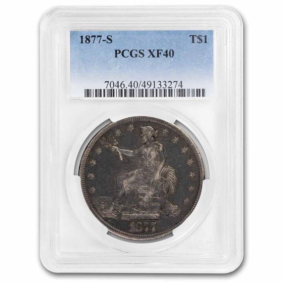 1877-S Trade Dollar XF-40 PCGS 1877-S Trade Dollar XF-40 PCGS