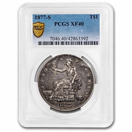 1877-S Trade Dollar XF-40 PCGS 1877-S Trade Dollar XF-40 PCGS