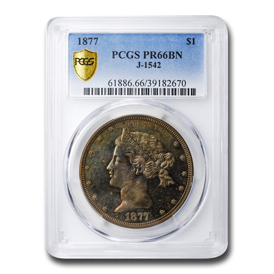 1877 Sailor Head Dollar Pattern PR-66 PCGS (Brown, J-1542) 1877 Sailor Head Dollar Pattern PR-66 PCGS (Brown, J-1542)