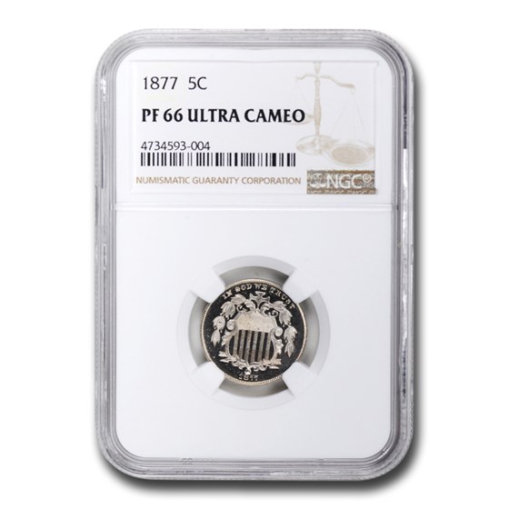 1877 Shield Nickel PF-66 UCAM NGC 1877 Shield Nickel PF-66 UCAM NGC