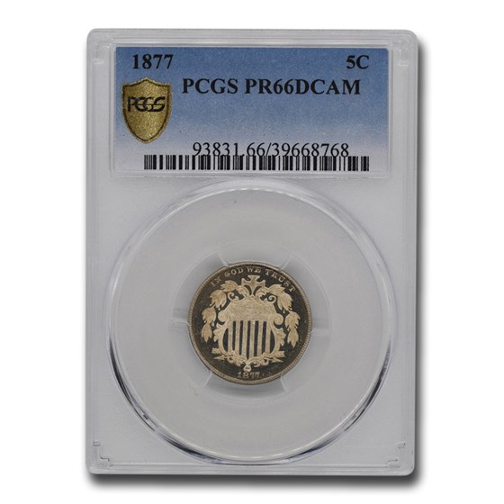 1877 Shield Nickel PR-66 DCAM PCGS