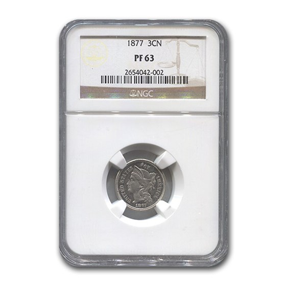 1877 Three Cent Nickel PF-63 NGC 1877 Three Cent Nickel PF-63 NGC