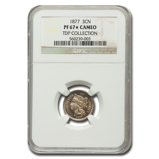 1877 Three Cent Nickel PF-67* Cameo NGC 1877 Three Cent Nickel PF-67* Cameo NGC