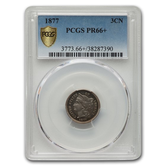 1877 Three Cent Nickel PR-66+ PCGS 1877 Three Cent Nickel PR-66+ PCGS