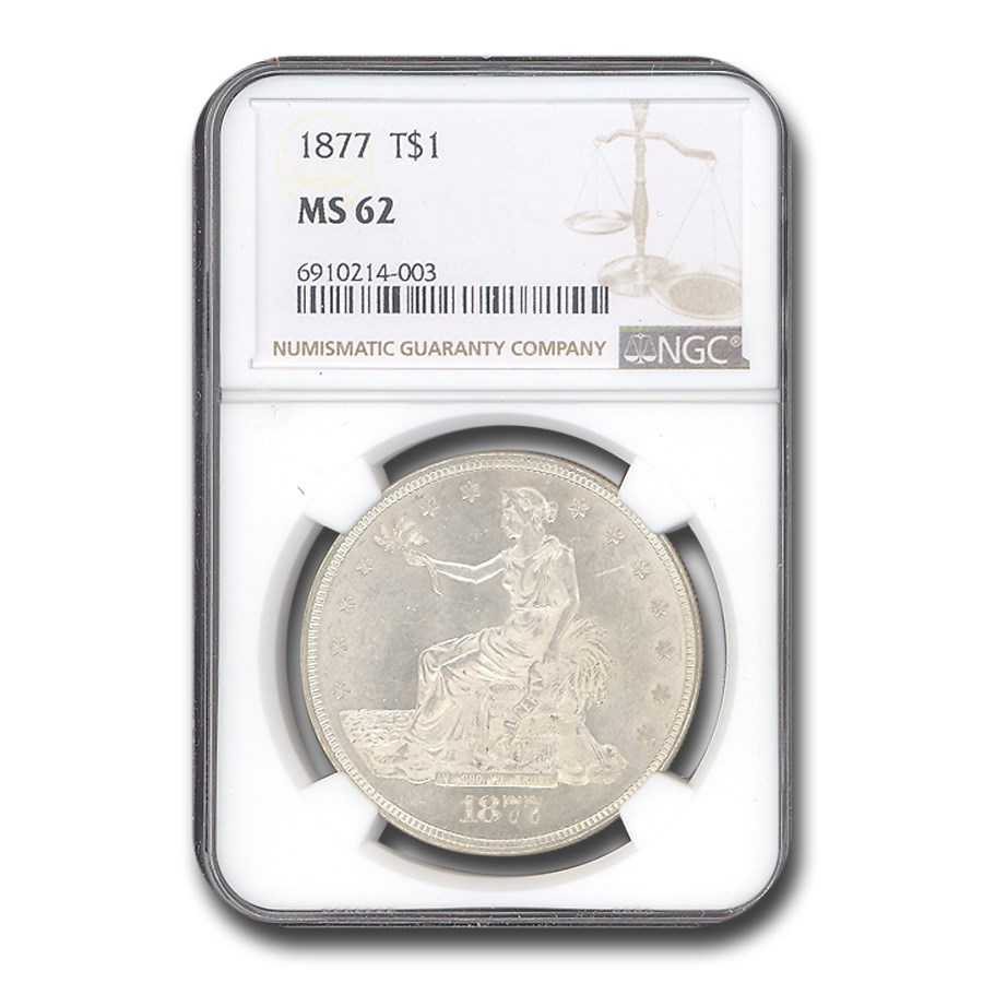 1877 Trade Dollar MS-62 NGC