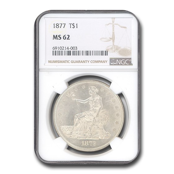 1877 Trade Dollar MS-62 NGC 1877 Trade Dollar MS-62 NGC