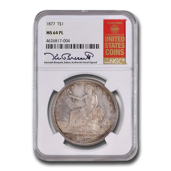1877 Trade Dollar MS-64 NGC (PL)