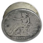 1877 Trade Dollar Opium Dollar Hinged Box VG Details