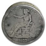 1877 Trade Dollar Opium Dollar Hinged Box VG Details