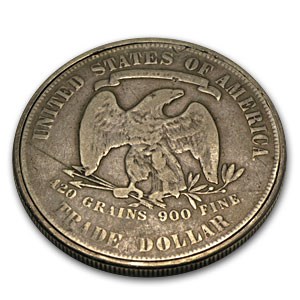 1877 Trade Dollar Opium Dollar Hinged Box VG Details