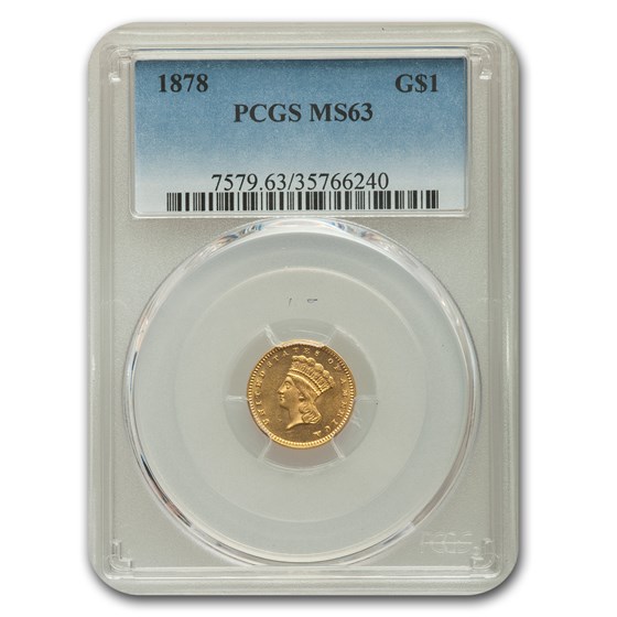 1878 $1 Indian Head Gold MS-63 PCGS 1878 $1 Indian Head Gold MS-63 PCGS