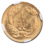 1878 $1 Indian Head Gold MS-67 NGC