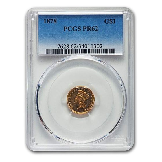 1878 $1 Indian Head Gold PR-62 PCGS 1878 $1 Indian Head Gold PR-62 PCGS