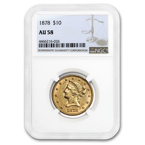 1878 $10 Liberty Gold Eagle AU-58 NGC 1878 $10 Liberty Gold Eagle AU-58 NGC