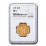 1878 $10 Liberty Gold Eagle MS-65 NGC