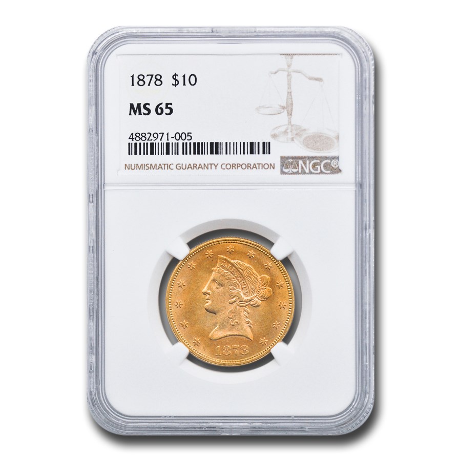 1878 $10 Liberty Gold Eagle MS-65 NGC