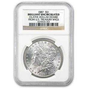 1878-1904 Morgan Dollar BU Uncirculated Half Roll 10 Coins Choice O, S