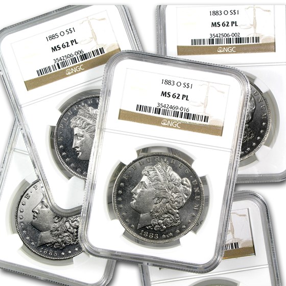 1878-1904 Morgan Dollars MS-62 PL NGC 1878-1904 Morgan Dollars MS-62 PL NGC