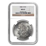 1878-1904 Morgan Dollars MS-63 NGC (10 Different Dates/Mints)
