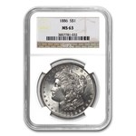 1878-1904 Morgan Dollars MS-63 NGC (10 Different Dates/Mints)