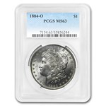 1878-1904 Morgan Dollars MS-63 PCGS (5 Different Dates/Mints)