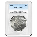 1878-1904 Morgan Dollars MS-63 PCGS (5 Different Dates/Mints)