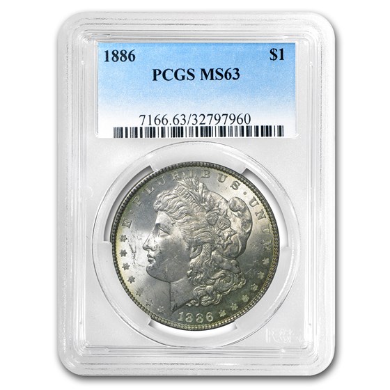 1878-1904 Morgan Dollars MS-63 PCGS (Toned, Obv/Rev) 1878-1904 Morgan Dollars MS-63 PCGS (Toned, Obv/Rev)