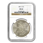 1878-1904 Morgan Dollars MS-64 NGC (10 Different Dates/Mints)