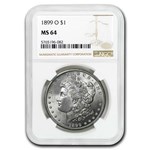 1878-1904 Morgan Dollars MS-64 NGC (5 Different Dates/Mints)