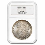 1878-1904 Morgan Dollars MS-64 NGC (Fatty Holder, Damaged)