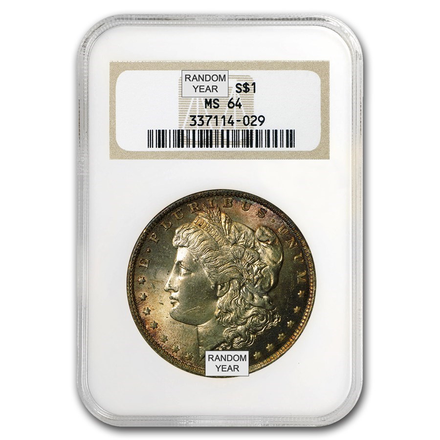 1878-1904 Morgan Dollars MS-64 NGC (Toned, Obv/Rev)