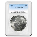 1878-1904 Morgan Dollars MS-64 PCGS (5 Different Dates/Mints)