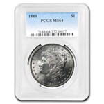 1878-1904 Morgan Dollars MS-64 PCGS (5 Different Dates/Mints)
